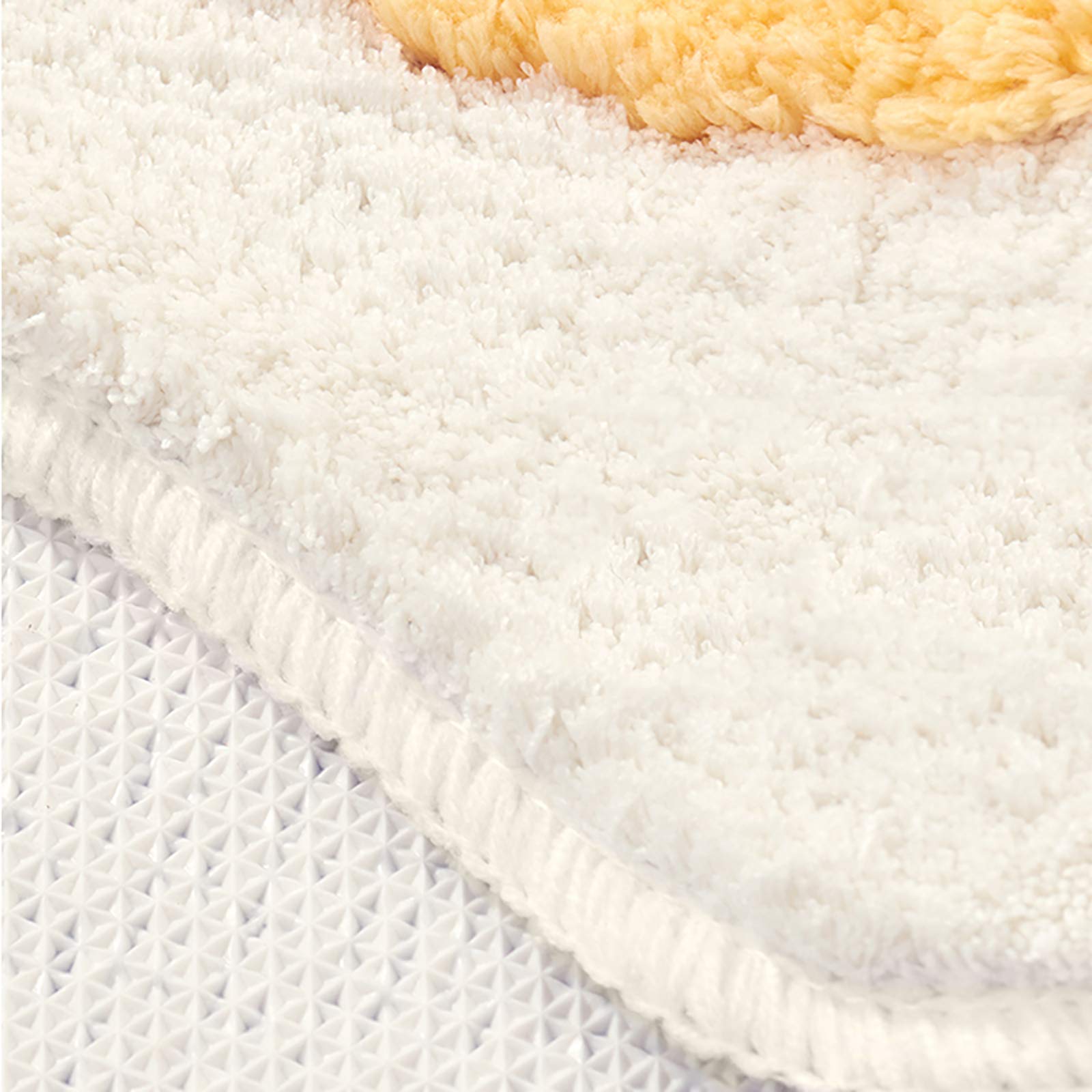 Tappeto Da Bagno Antiscivolo A Forma Di Uovo Fritto, 45,7x63,5 Cm, Morbido Microfibra Assorbente, Tappetino Peluche Per Bagno E Cucina
