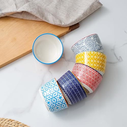 Miniatura 10 de Selamica Ramequines de cerámica de 4 onzas, Ramekins de crema Brulee aptos para horno, platos de natillas de soufflé para hornear, mini cuencos para