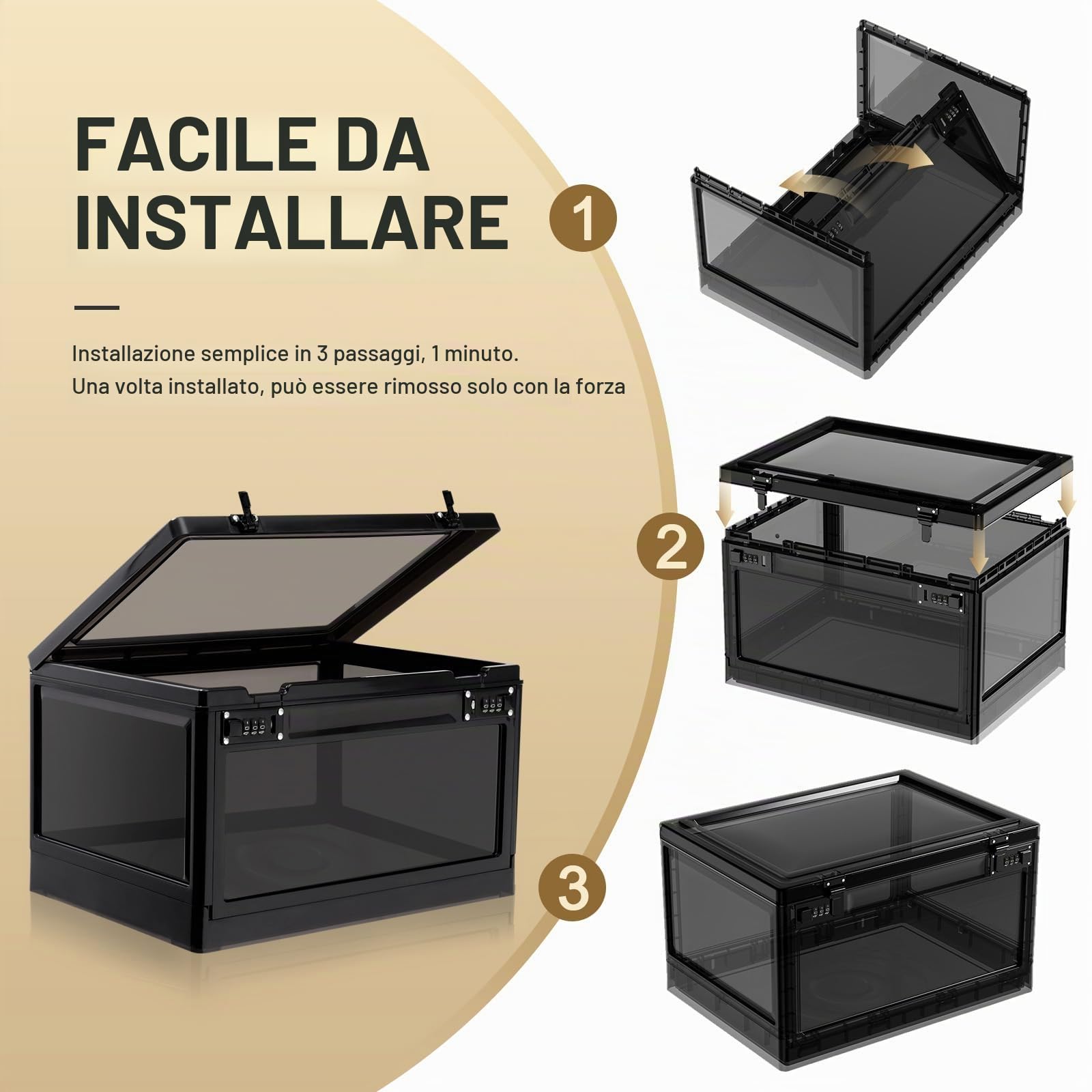 Grande armadietto per oggetti personali, scatola di immagazzinaggio con serratura con combinazione per armadietto da ufficio/scuola/medicina/snack/prigione telefonica/elettronica/casa