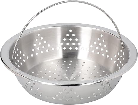 KitchenCraft World of Flavours Pasta Pot with Strainer and Vegetable Steamer Basket in Gift Box, Induction Safe, Stainless Steel, 4 Litres, Silver