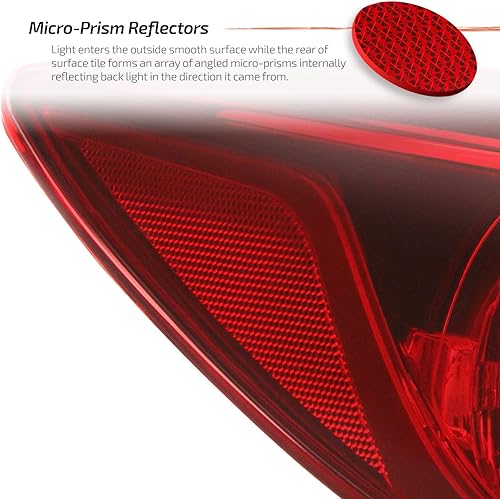 Miniatura 10 de AKKON - Compatible con Mazda 3 4 puertas Sedan modelo 2014 2015 2016 2017 2018 tipo halógeno lámpara trasera exterior luz de freno lado derecho del