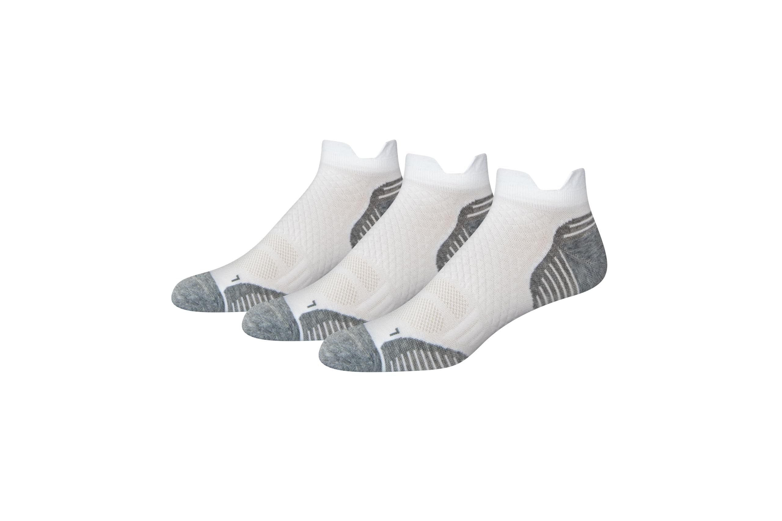 Amazon Essentials Herren Sportliche Funktions-Laufsocken, Gepolstert mit Verstärkung an der Fußrückseite, Fußgewölbeunterstützung, Feuchtigkeitsregulierung