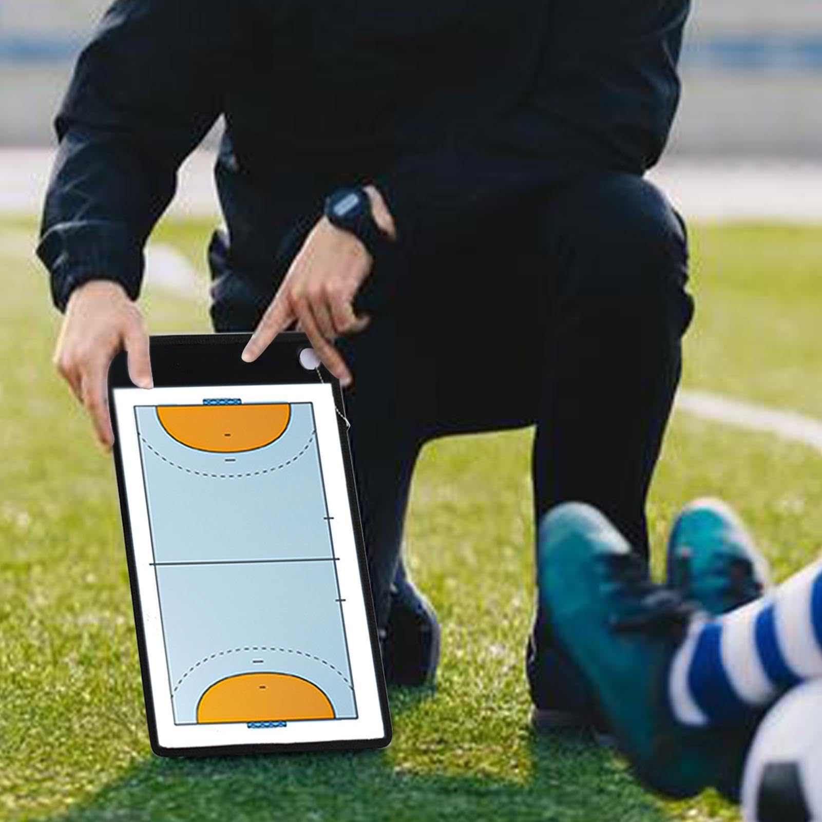 Tableau Magnétique Handball Double Face – Effaçable à Sec, Avec Aimants Et Stylos, Pour Coachs, Stratégies Et Entraînements