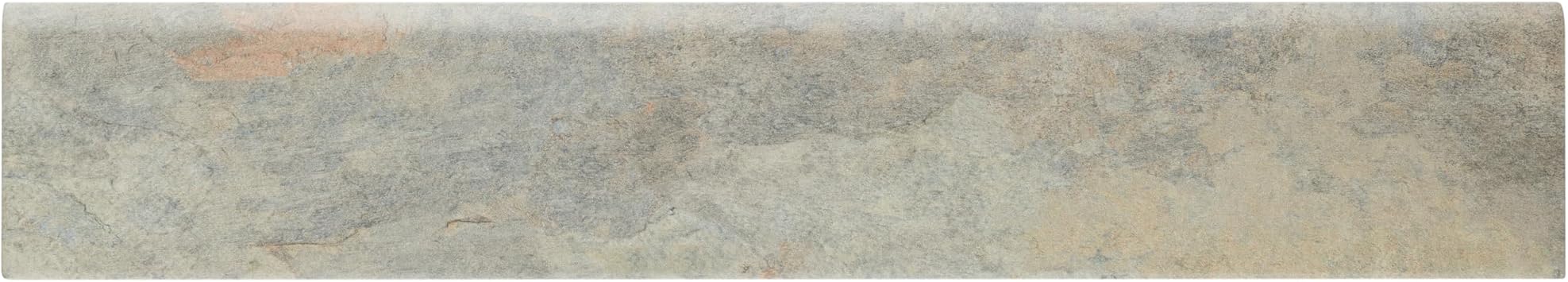 Ardesia Bullnose Gris 3-1/8" x 17-1/2" Porcelain Floor and Wall Trim