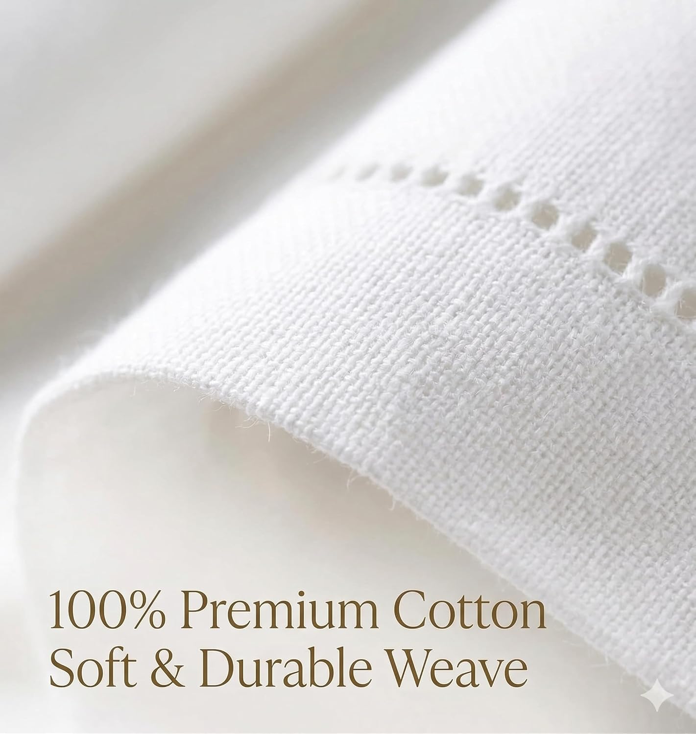 Urban Villa Cloth Napkins White Hemstitch Dinner Napkins Set of 12 (20X20)100% Cotton Absorbent Washable Durable Reusable Ideal for Easter Decorations Farmhouse Parties Restaurant Lunch Dinner Napkins