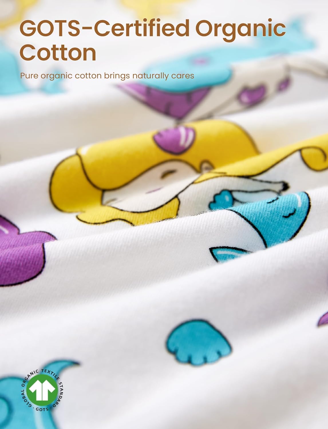 PATPAT Baby Pajama Set with Organic Cotton, Snug fit Pjs for Girls Boys Toddler Kids, Supersoft & Stretchy Sleeper Sleepwear - Image 6