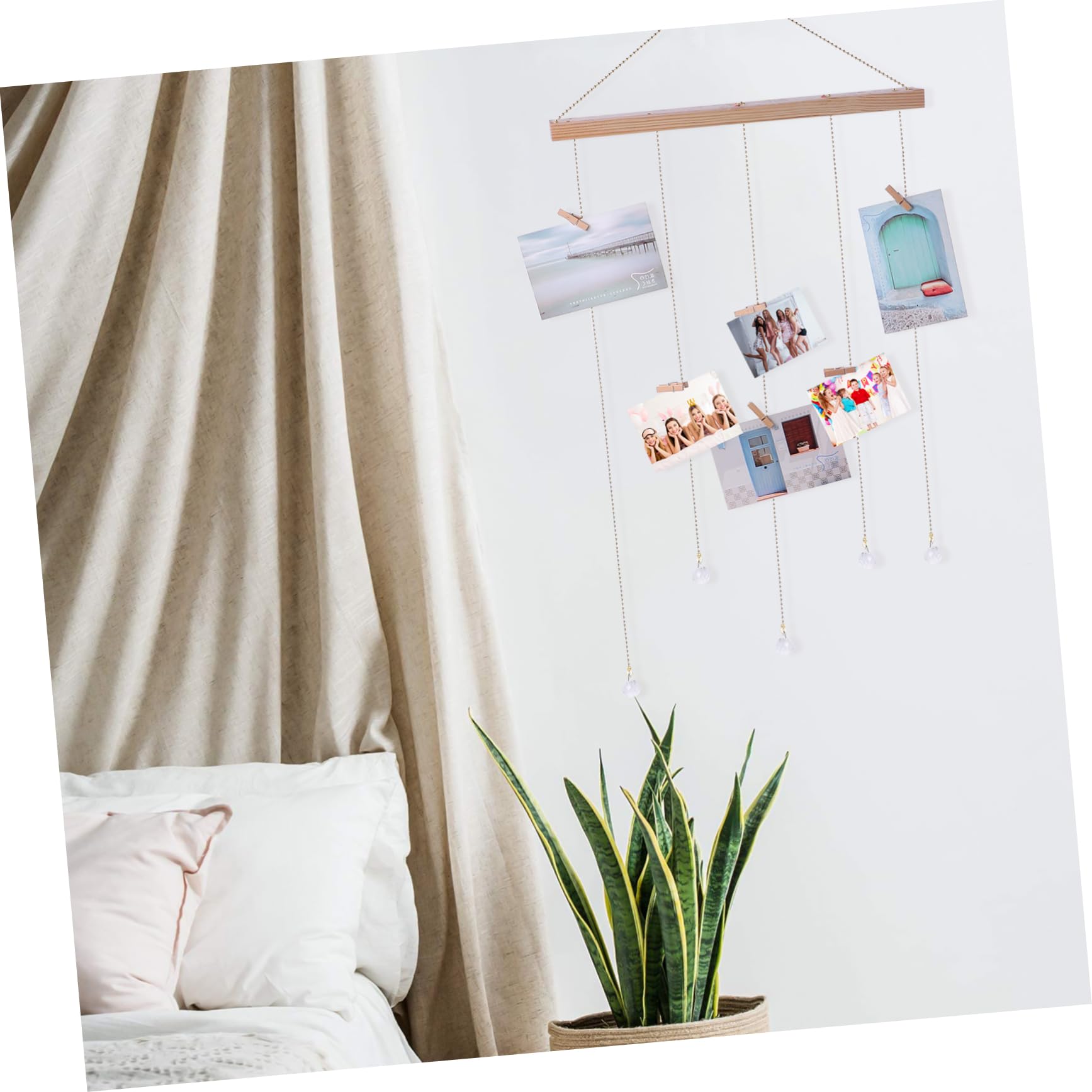 Decoración navideña 1 Juego Creativo para Colgar Fotos en la Pared, Adorno de Madera con Clip para Fotos, para el hogar, sólido, para Bodas, cumpleaños, Decoraciones navideñas, lig