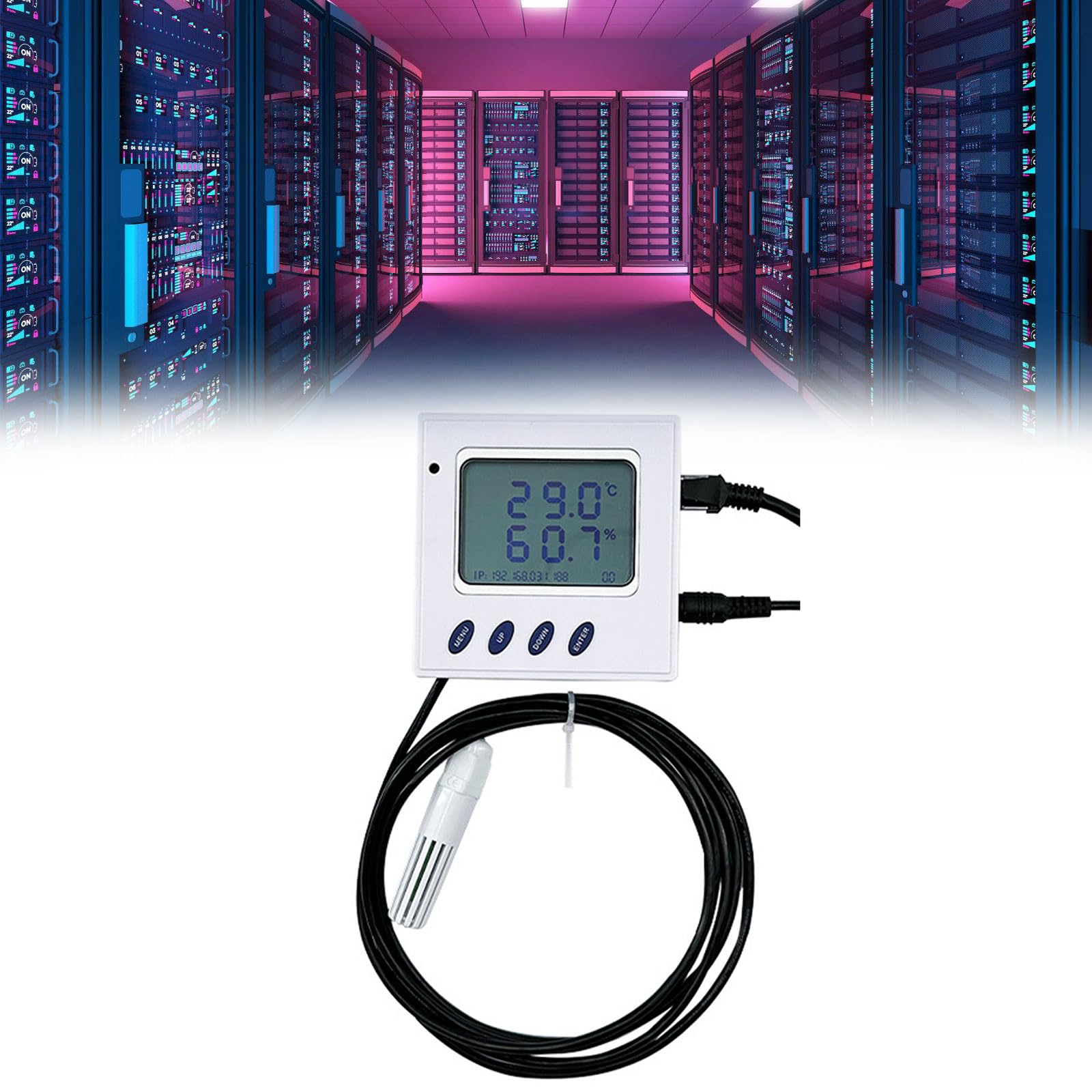 Controlador de temperatura y humedad con visualización, A