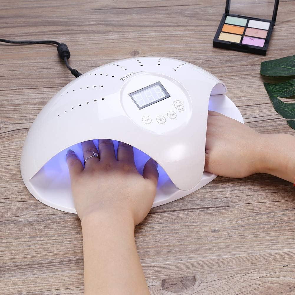 Dioche 46W UV LED Nail Dryer, 2 Types Nail Lamp Art Tools for Nail Gel Polish with Smart Sensor and 4 Timer Setting for Manicure and Pedicure (US)