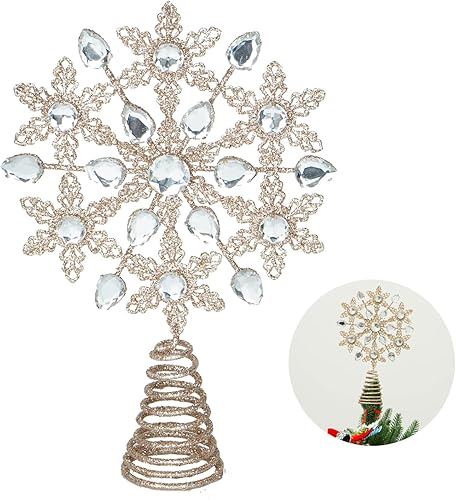 Miniatura 1 de Decoración de árbol de copo de nieve de Navidad, copo de nieve, plata, decoración de metal festiva para interiores y decoraciones navideñas para el