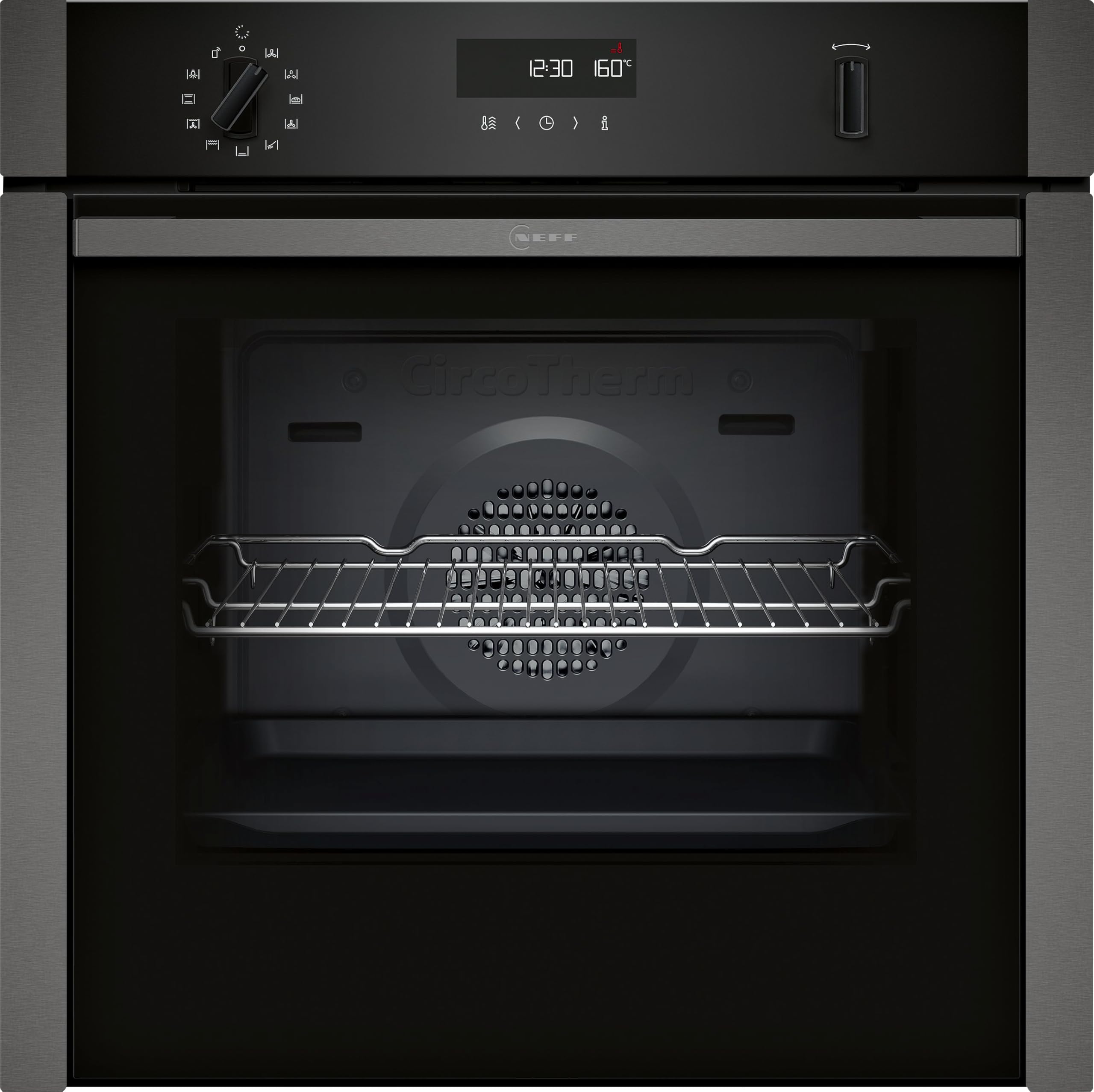 Neff N50 B6ach7ag7b Slide And Hide Electric Single Oven Graphite B6ACH7AG7B