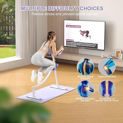 Miniatura 5 de Home Gym Systems Ab Machine, Ab Workout Equipment, Adjustable Ab Trainer Machine for Abs Workout at Home Gym, Foldable, Knee Protection, Abdominal
