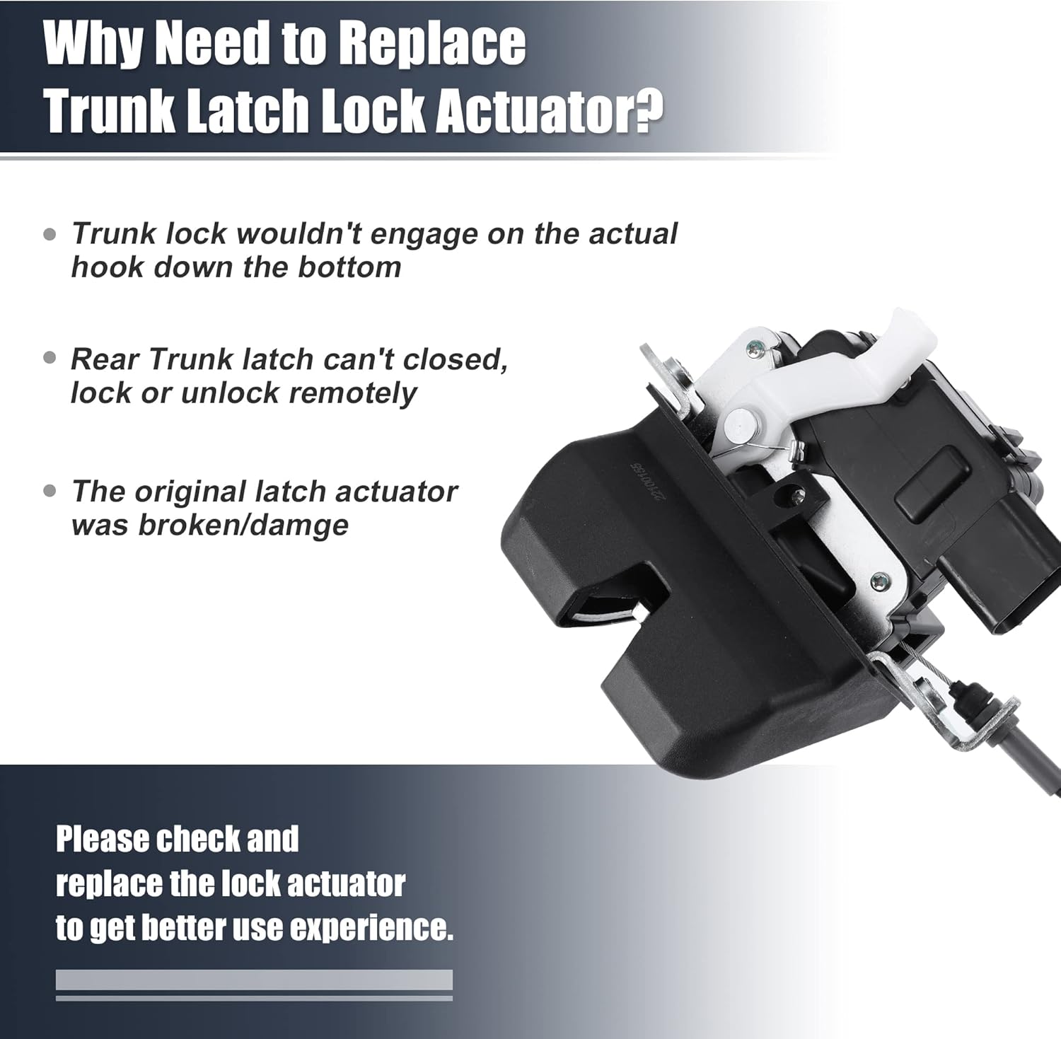 X AUTOHAUX 81230-C5100 Power Tailgate Lift Gate Latch Assembly Rear Trunk Lock Actuator Motor for Kia Sorento 2016-2020
