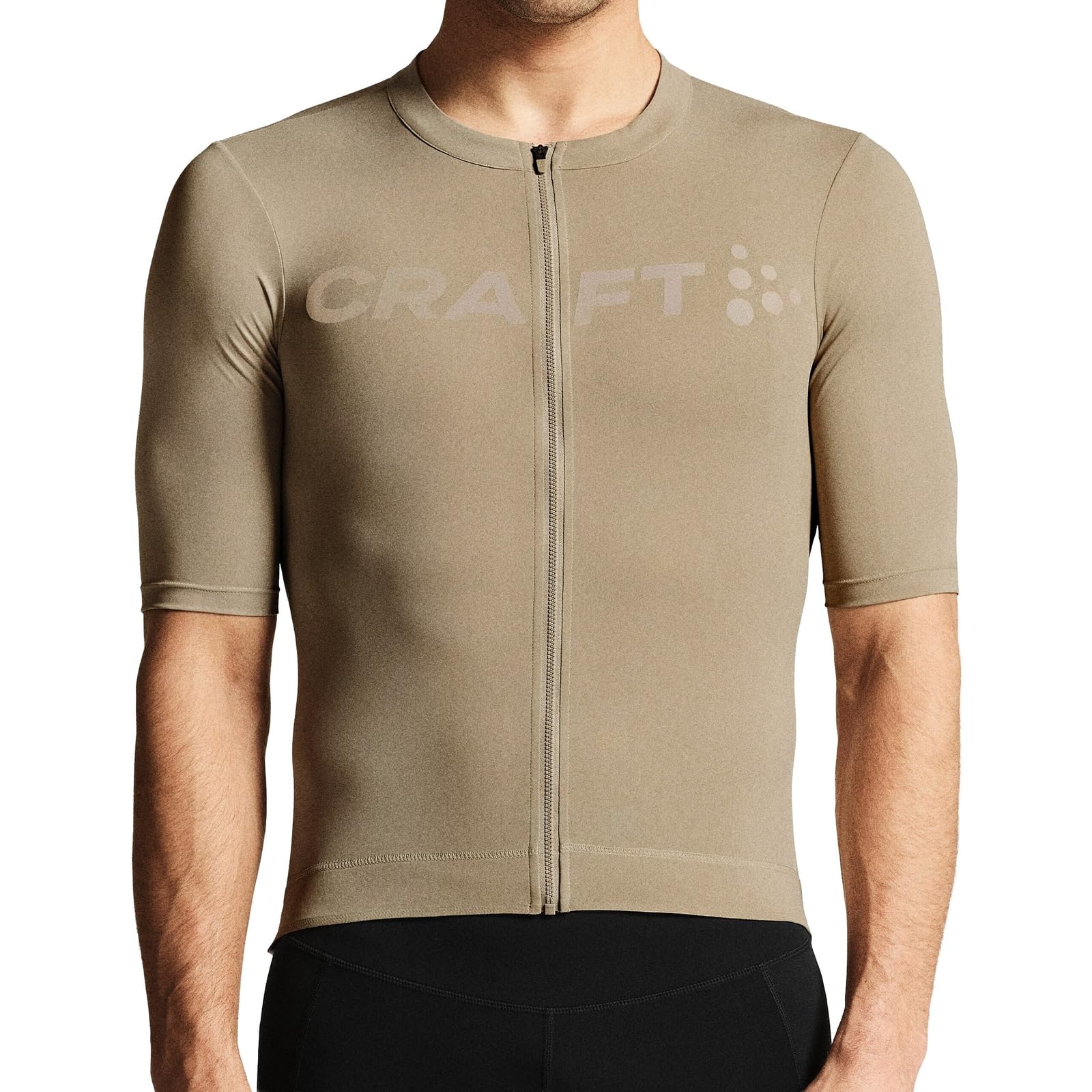 Craft Herren Trikot Radtrikot Kurzarmtrikot Funktionsshirt Endur Logo Jersey, Farbe:Beige, Größe:S, Artikel:-6080 hay