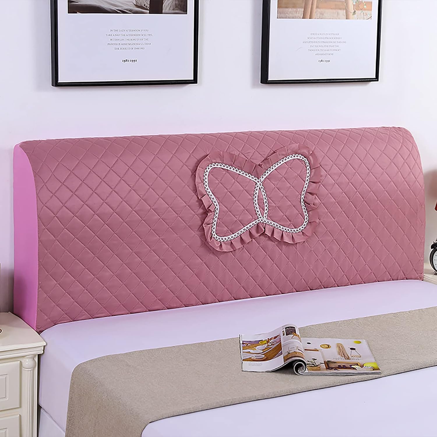 Bed Headboard Cover 120/150/180/200/220 cm,Stretch Bed Head Protector Cover,Thicken Headboard Cover,Washable Removable,for Bedroom Decoration