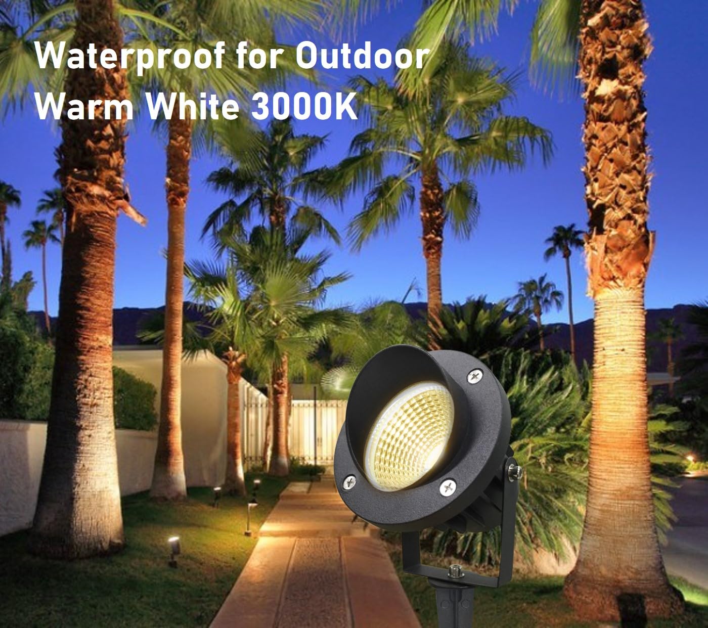 TOVEENEN LED Outdoor Landscape Spotlight Flag Light - 120V 20W