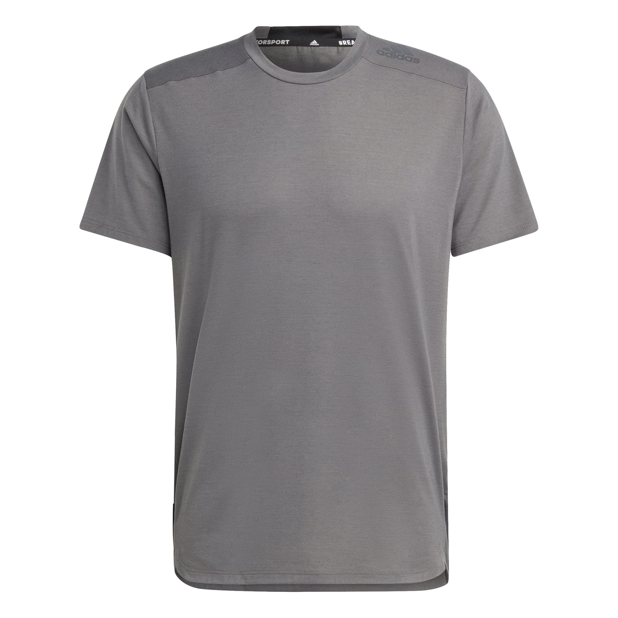 adidas Men's Designed for Training Tee, Grey Five, XS