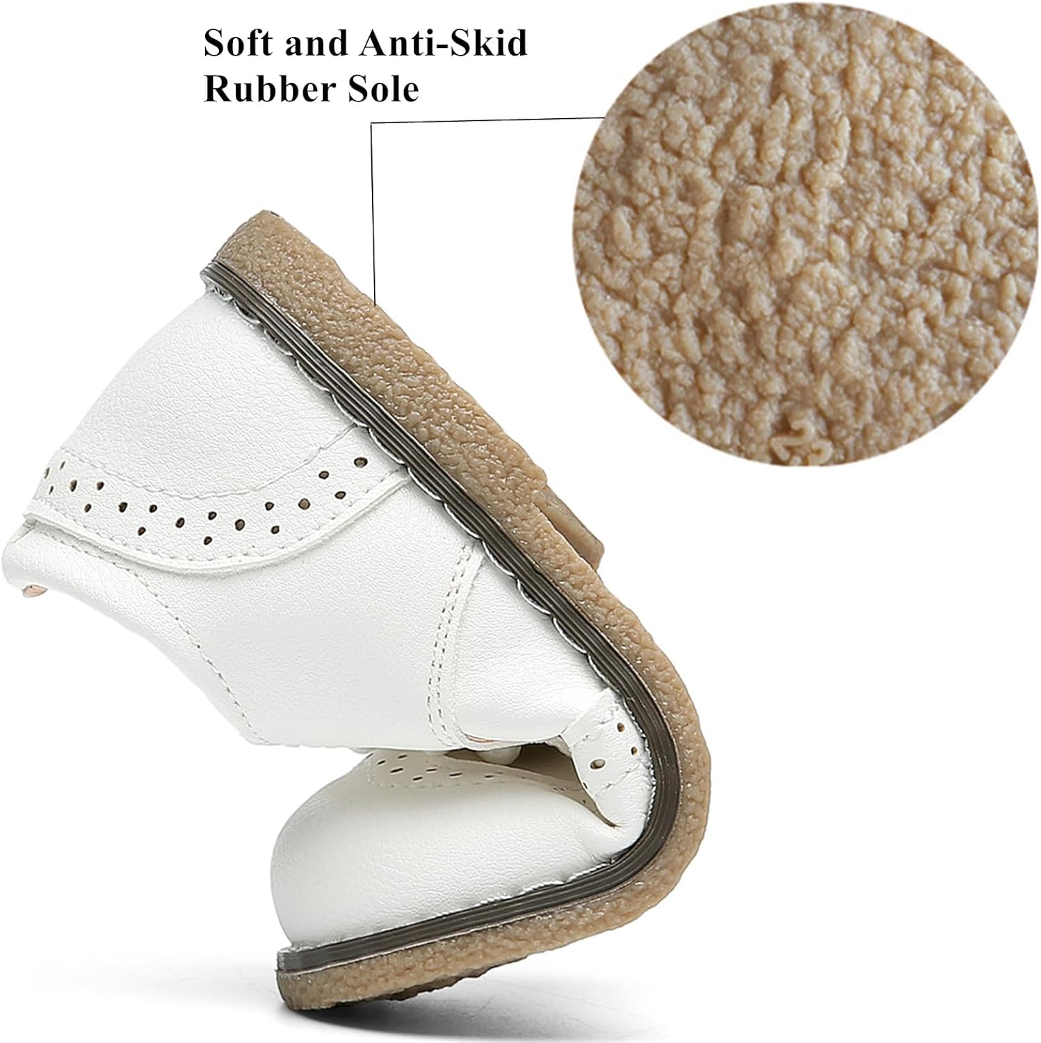 DADAWEN Toddler Boys Girls Dress Shoes Comfort Oxford Shoes Wedding Church Dress Shoes Lace Up School Uniform Loafer Flats (Toddler/Little Kid) - Image 5