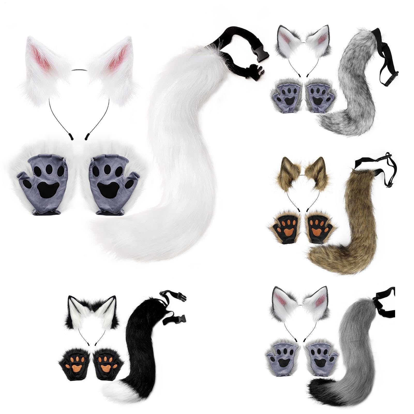 Teksome Costume Animale Halloween Realistico Morbido Confortevole