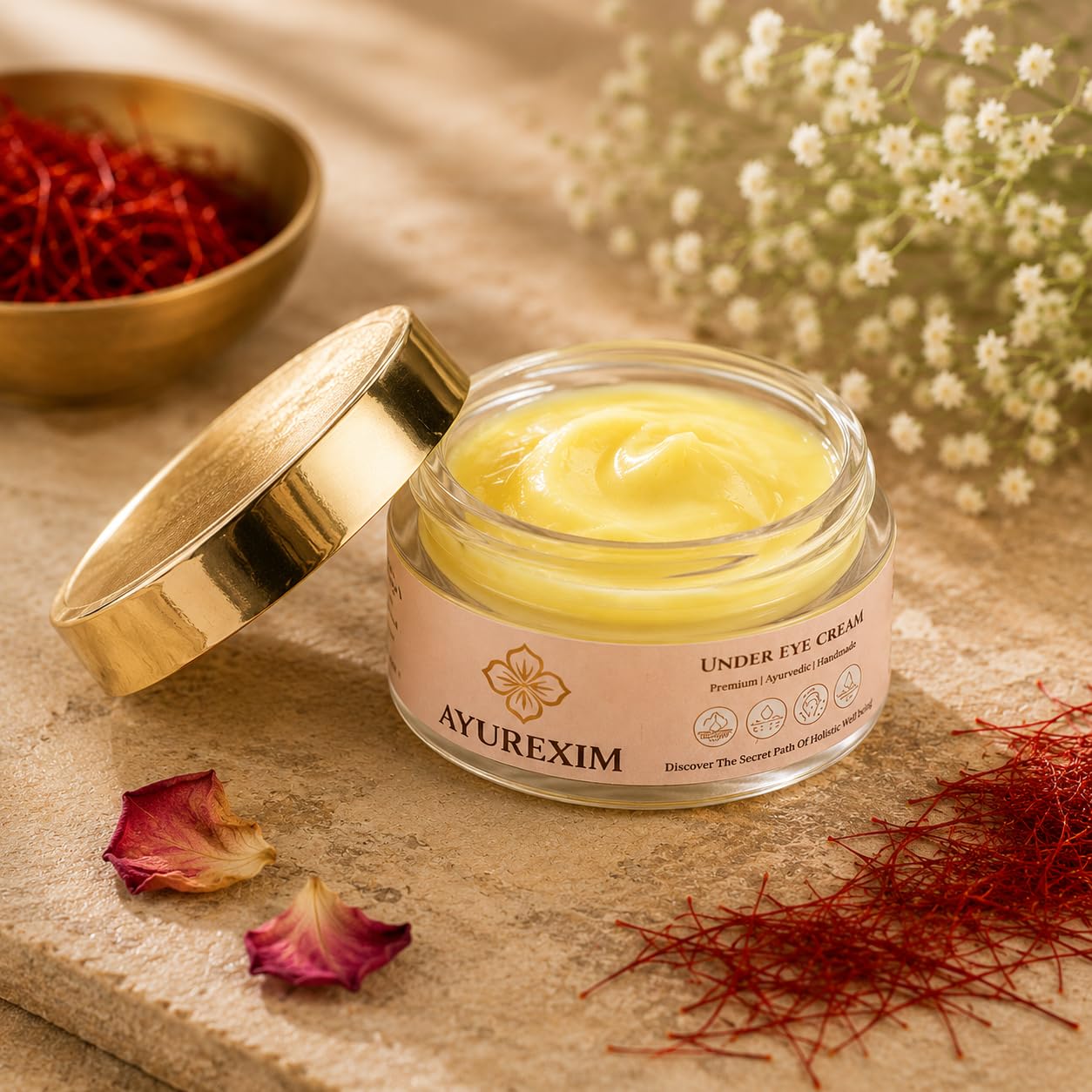 Under Eye Cream for Dark Circles & All Skin Types | Luxurious Ayurvedic Formula, Enhances Natural Glow, Deeply Hydrating-image-10