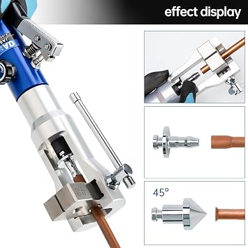 Hydraulic Swaging and Flaring Tools Kit for 3/16 to 7/8 inch Soft HVAC Copper Tube,Not for Brakeline Fuel Transmission Automotive Brake Line