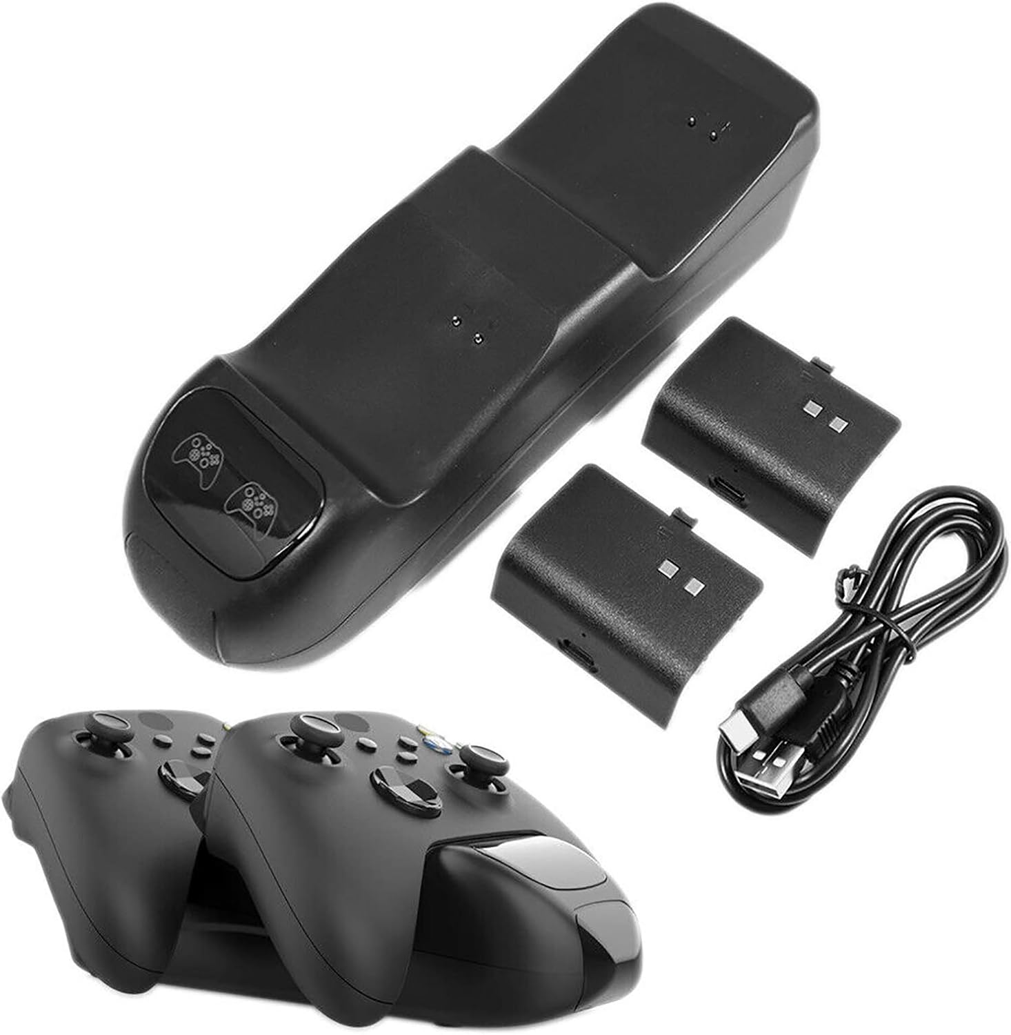 TYESHA Dual Controller Charging Base with 2 Rechargeable Batteries, Suitable for Xbox Series S/X