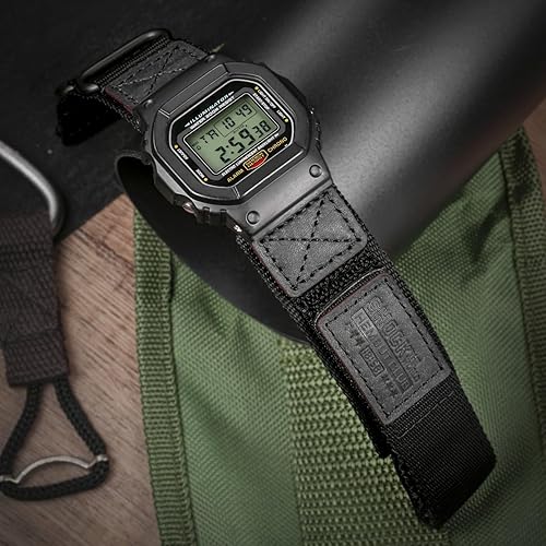 Miniatura 5 de Correa de reloj de 0.630 in para Casio G-Shock DW5600/8900, GA100/110/120, GD100/110/120, GW6900, GWM5610, correa de reloj de nailon con tres