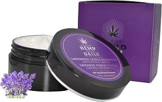 Premium Hemp Extract Daily Triple Strength Intensive Cream - Topical Muscle, Knees, Joints, Back, Neck and Shoulder Rub - Organic Ingredients - 1.7 Ounces (Lavender, Pack of 1)