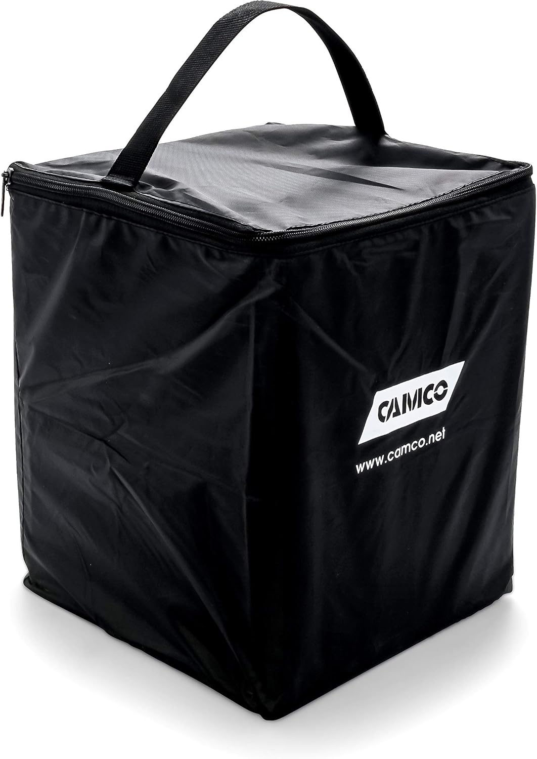 Camco Replacement Storage Bag for Camper/RV Leveling Blocks - Holds Up to (10) 8-inch x 8-1/2-inch Leveling Blocks - Features Sturdy Zipper Closure & Handle for Easy Carrying and RV Storage (44508)