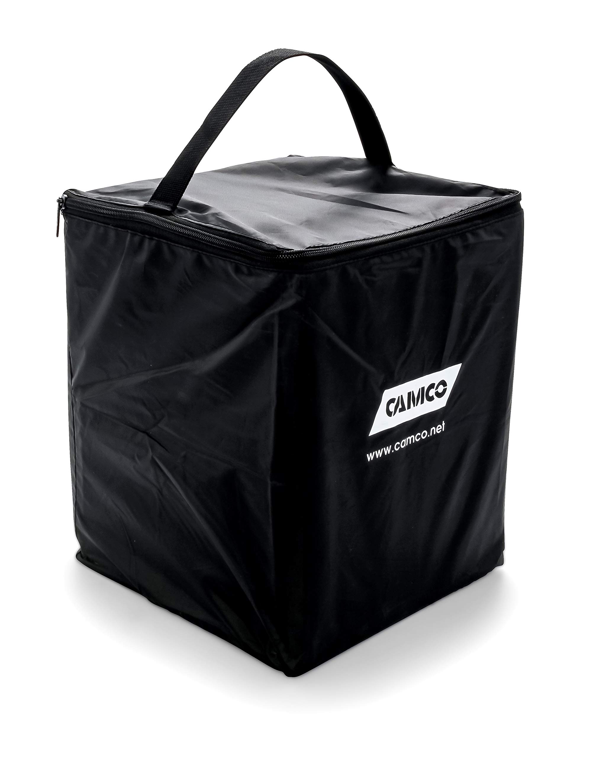 Camco Ersatz-Aufbewahrungstasche für Wohnwagen/Wohnmobil-Nivellierblöcke, hält bis zu (10) 20,3 x 21,6 cm Nivellierblöcke – mit stabilem Reißverschluss und Griff für einfachen Transport und
