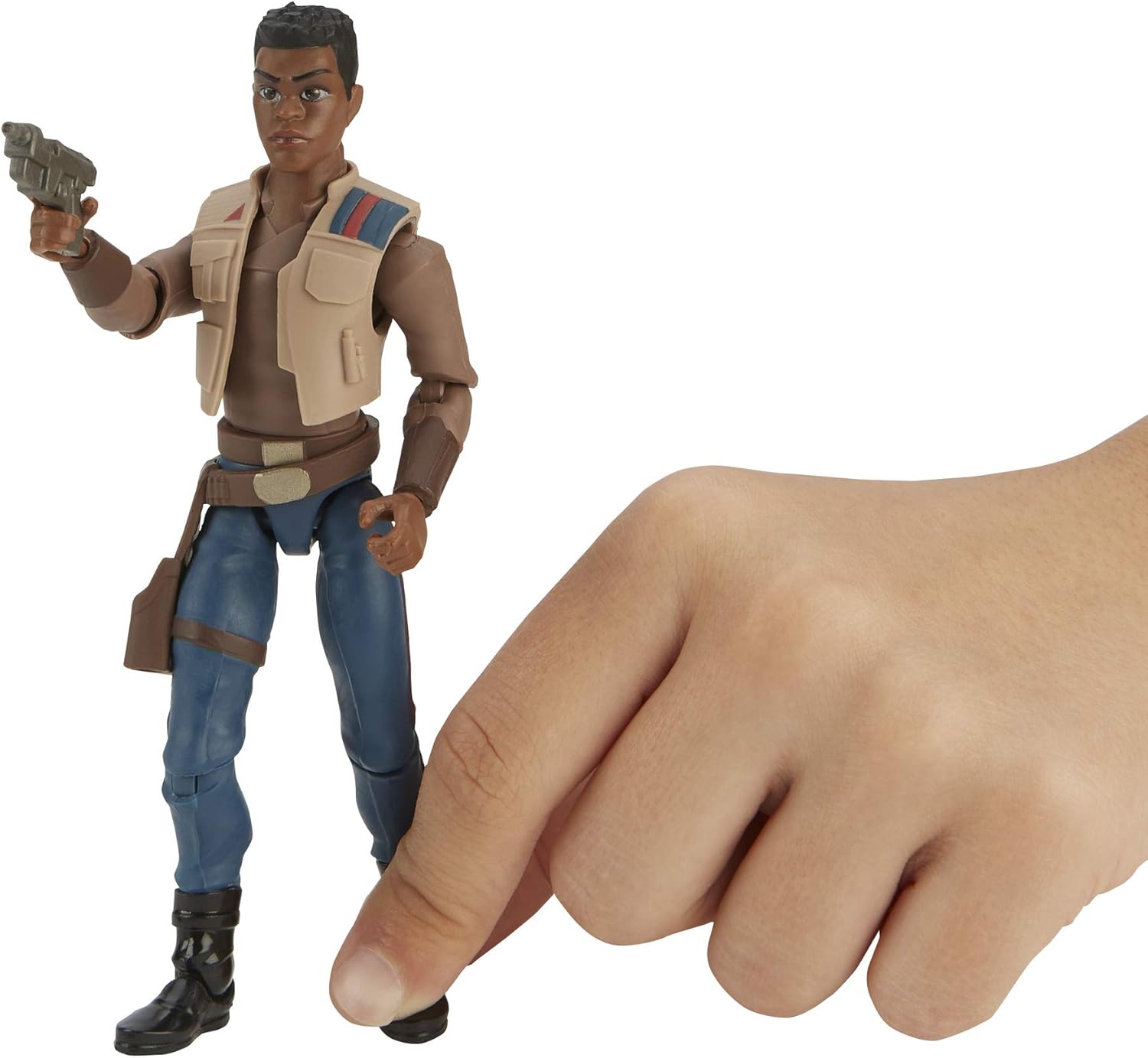 STAR WARS Galaxy of Adventures The Rise of Skywalker Finn 5"-Scale Action Figure Toy with Fun Blaster Action Movement