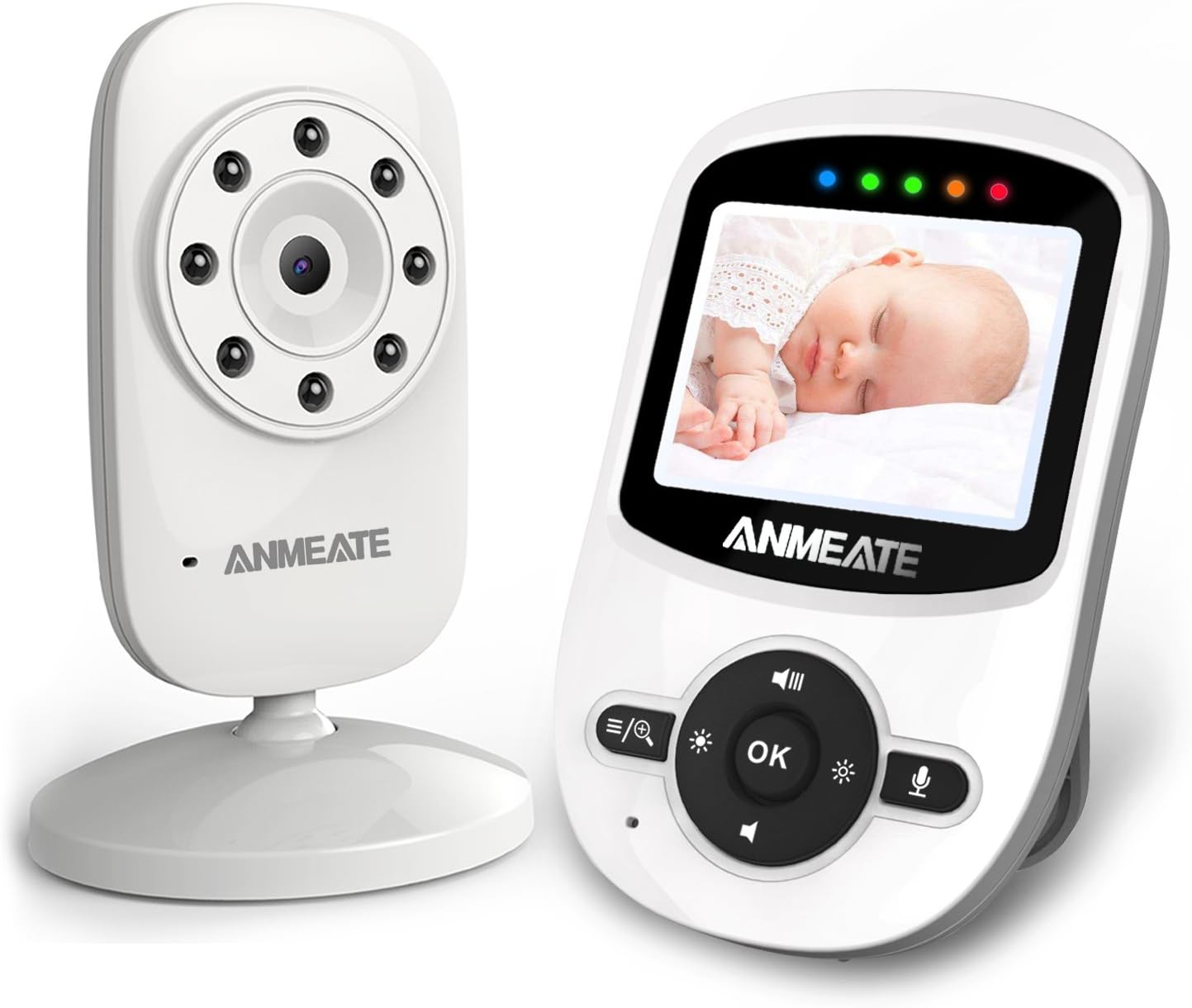 Wireless Video Baby Monitor with Digital Camera , Night Vision Temperature Monitoring & 2 Way Talkback System ANMEATE