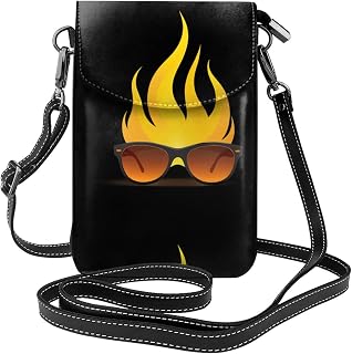 Flame Sunglasses Leather Crossbody Phone Bag for Women