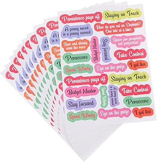 Veemoon 10pièces Autocollants Diy Pour Planificateur Financier Autocollants Décoratifs Pour Enveloppes De Budget Couché Pour Scrapbooking