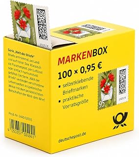 Deutsche Post Briefmarken 100 x 0,95€ Briefmarken selbstklebend, für Standardbriefe bis 20g & Postkarten, 10 x 10er-Set Briefmarke zu 0,95 Euro