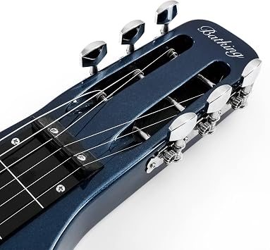 Batking Lap Steel Guitar 6 String Slotted Head Stock Electric Slide Guitars Blue Color
