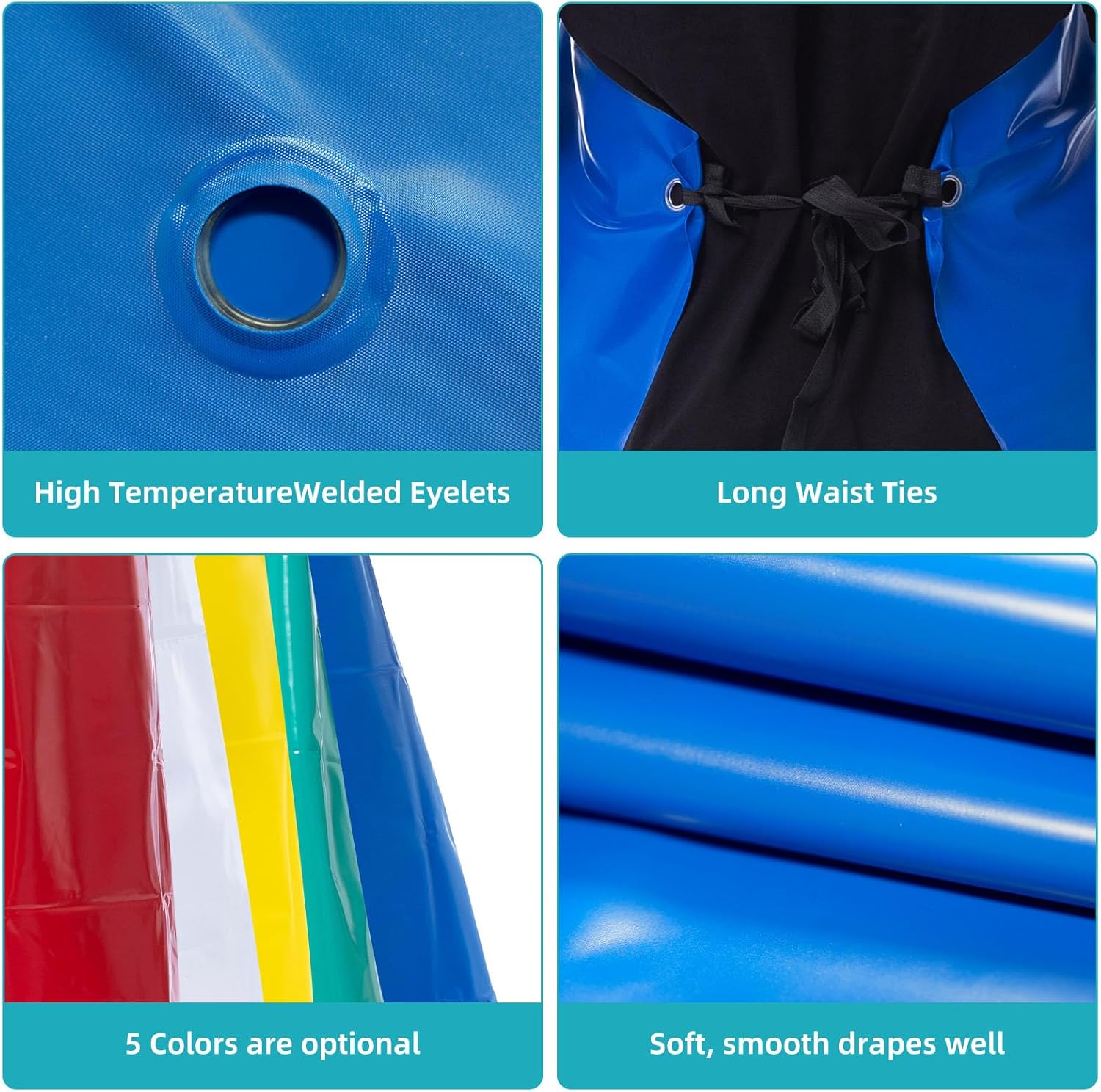 VICOGARD 2 Pack Waterproof Rubber Vinyl Apron 47 Inch Chef Aprons Heavy Duty Chemical Resistant Work Unisex PVC Aprons - Image 7