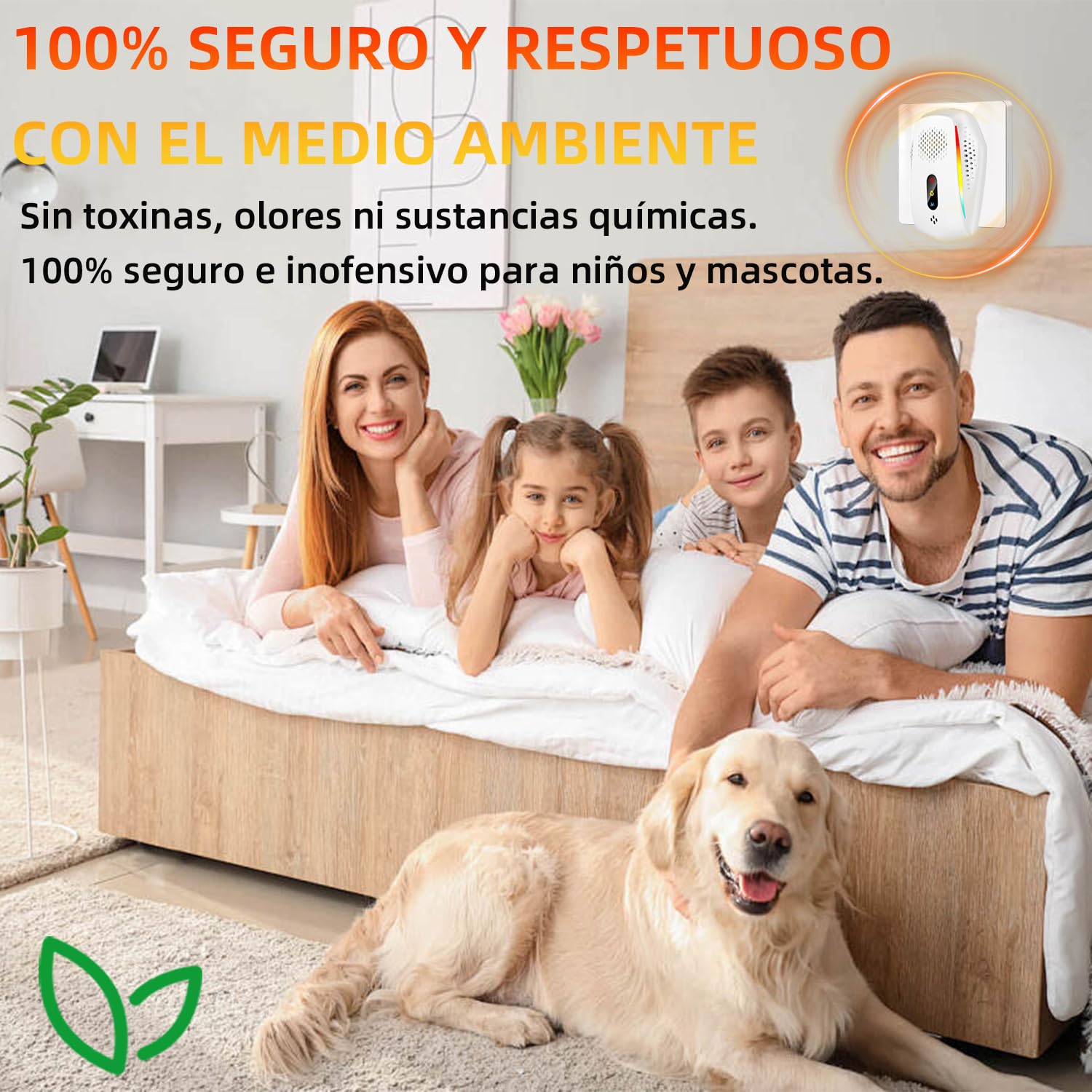 Repelente Ultrasónico de Plagas 6 Pack, Ahuyentador de Ratones e Insectos con 3 Modos Inteligentes, Ultrasonidos para Casa, Cocina, Dormitorio, Garaje, Seguro para Niños y Mascotas (Blanco)