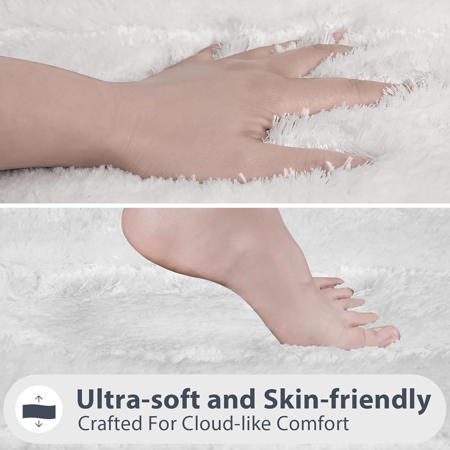 Washable Bathroom Rug 20" x 30", Extra Soft Bath Mat, Absorbent and Non Slip Bath Rug for Shower, Bathtub, Sink, Floor