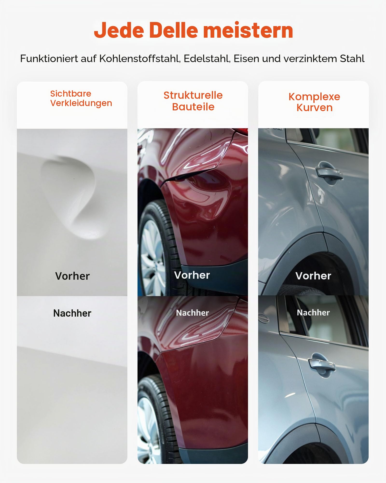 VEVOR 3 KW Karosserie Ausbeulspotter 7 Modi Automatisches Induktionsschweißen 220V Ausbeulspotter Werkzeug 3500A Dent Puller Punktschweißgerät