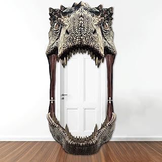 Dinosaur Birthday Party Porch Banner Backdrop Dino Themed Party Door Decoration Dinosaur Door Banner Hanging Supplies DinoBackdrop for Jungle Safari Birthday Photo Booth Props