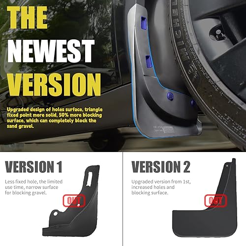 Miniatura 6 de Accesorios de silicona actualizados 2024, solapas de barro diseñadas por el fabricante original no requiere perforación incluye herramientas de