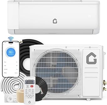 18000 BTU Mini Split Air Conditioner and Heater, 21 SEER2 Inverter System, 230V Ductless AC Unit for Rooms Up to 1250 Sq.Ft, with Remote, WiFi, Installation Kit