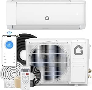 GarveeLife 12,000 BTU Mini Split Air Conditioners, AC/Heating System, 21 SEER2, Quiet Operation, 115V WIFI Enabled Energy Efficient Mini Split Unit, Heat Pump for Rooms Up to 750 Sq.ft