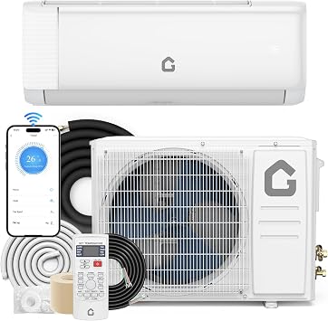 24000 BTU Mini Split Air Conditioner, 19 SEER2 208-230V Split Unit Ac and Heat Cool Up to 1500 Sq.Ft, Ductless Air Conditioner w/Complete Installation Kit,Remote,Wifi Control,Low Noise
