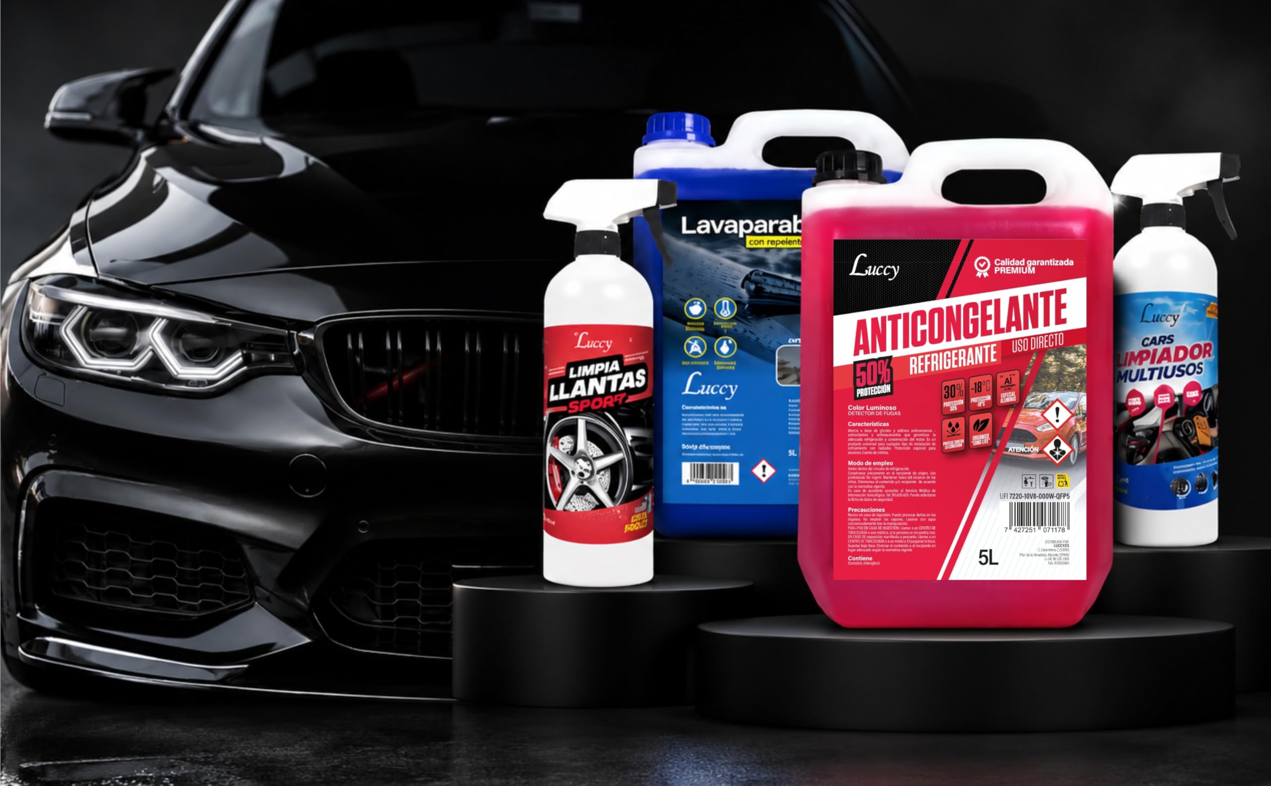 Anticongelante coche 50% G12 Protección -37º - 5 Litros Orgánico Long Life