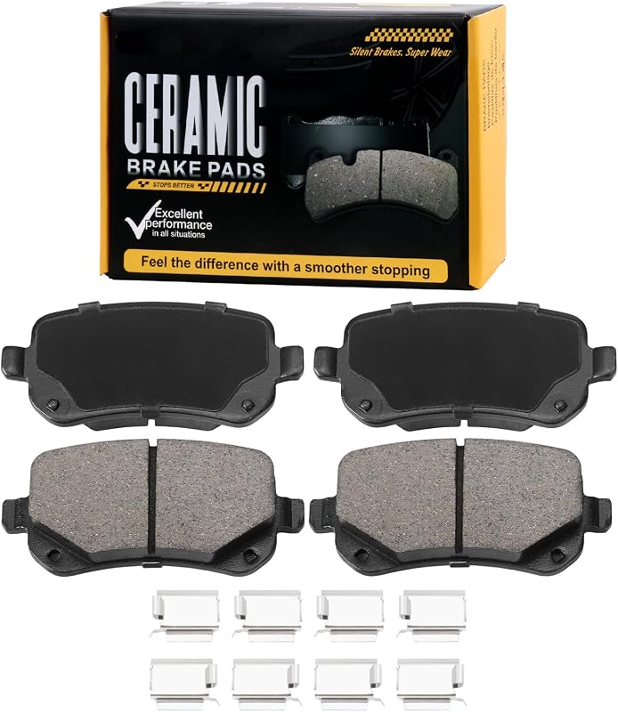 Pastilhas de freio traseiras cerâmicas SUPLABEL D1326 para Dodge Grand Caravan, Journey, Chrysler Town & Country e Volkswagen Routan – 2 unidades