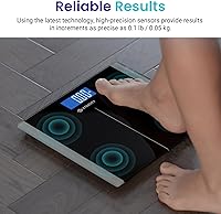 Vista 2 de Etekcity - Báscula de baño para peso corporal, máquina de pesaje digital electrónica altamente precisa para personas, pantalla LCD, tamaño grande
