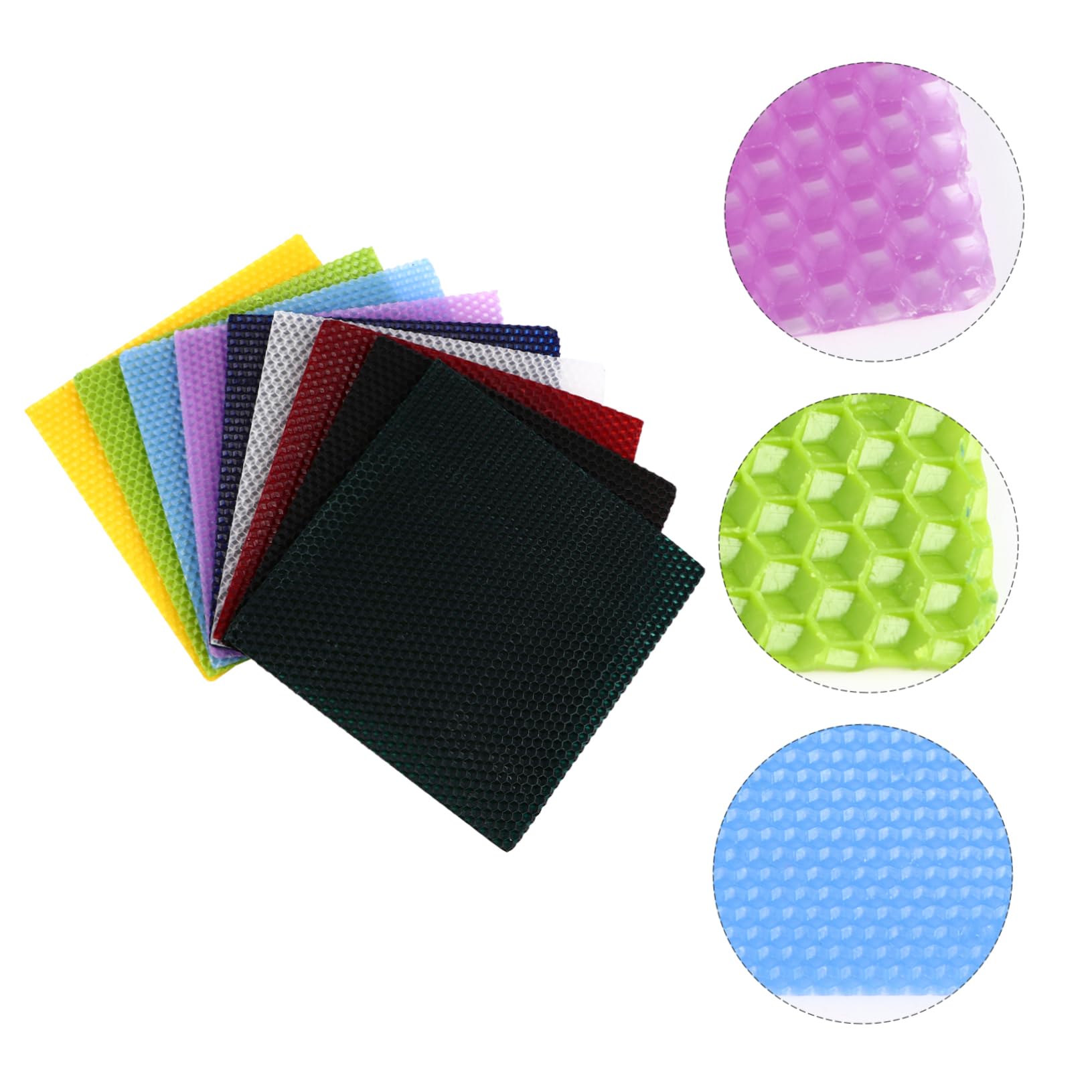 VILLFUL Kit Per Fabbricazione Candele Cera D'api 9 Pezzi Forniture Creative Fogli Cera Api