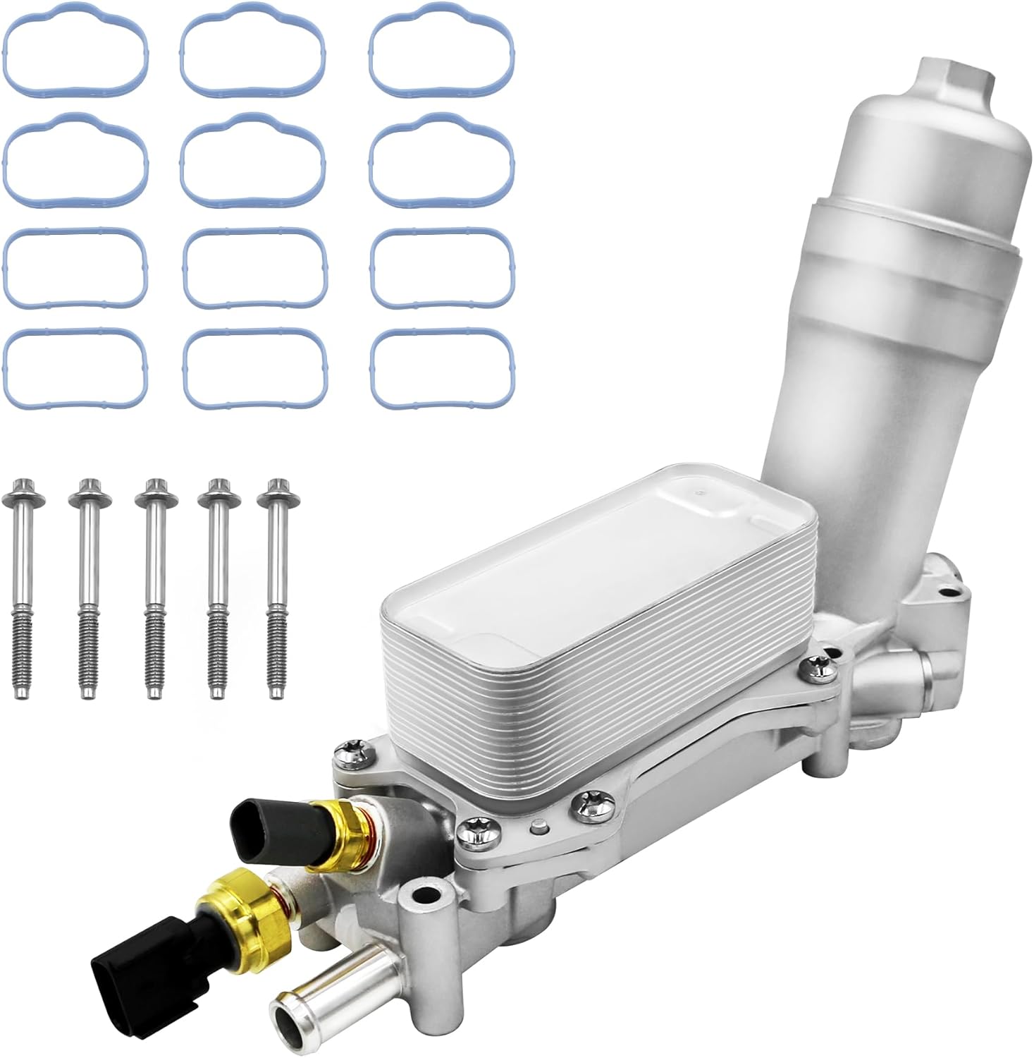 Mango S Aluminum Engine Oil Cooler For 2011-2016 Dodge Grand Caravan Journey Challenger Charger Avenger Durango,Jeep Grand Cherokee Wrangler, Chrysler 200 300, Ram 3.6L Replace# 926-959 926-876
